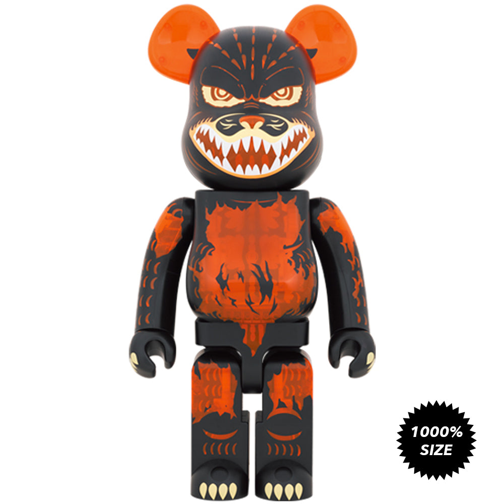 Godzilla from Godzilla vs Destoroyah (Meltdown: Clear Orange Ver.) 1000% Bearbrick by Medicom Toy
