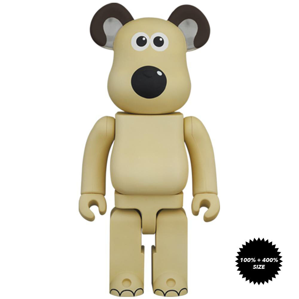 Gromit 100% + 400% Bearbrick Set by Medicom Toy