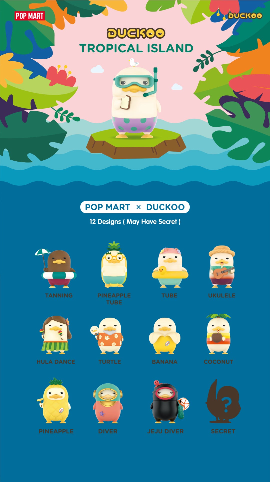 Duckoo Tropical Island Blind Box Series by POP MART x Chokocider