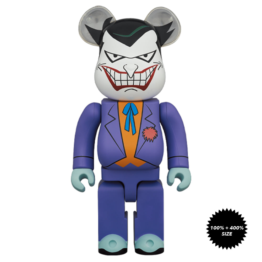 The Joker (Batman the Animated Series Ver.) 100% + 400% Bearbrick Set by Medicom Toy