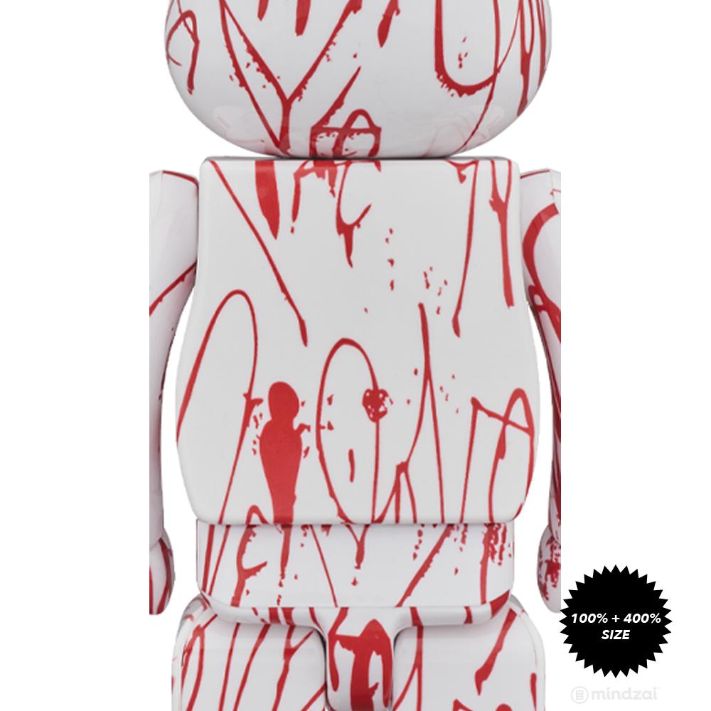 Love Me Bearbrick 100% + 400% Bearbrick Set by Medicom Toy x Curtis Kulig