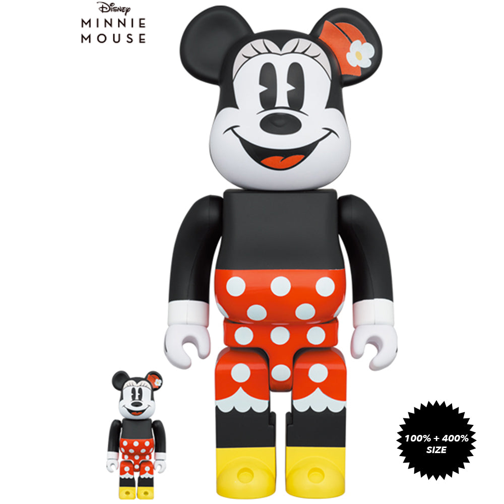Minnie Mouse 100% + 400% Bearbrick Set by Medicom Toy