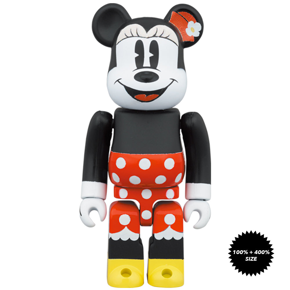 Minnie Mouse 100% + 400% Bearbrick Set by Medicom Toy