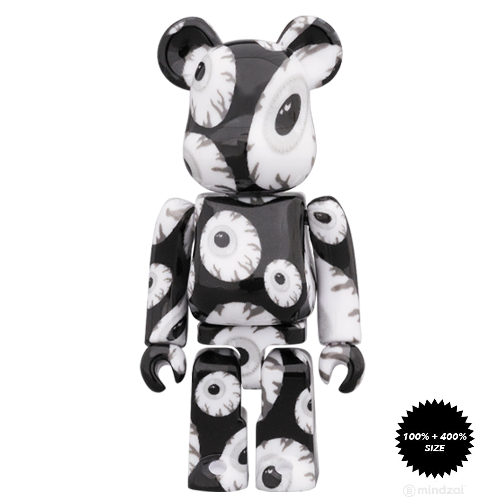 Mishka Monochromatic 100% + 400% Bearbrick Set by Medicom Toy x Mishka