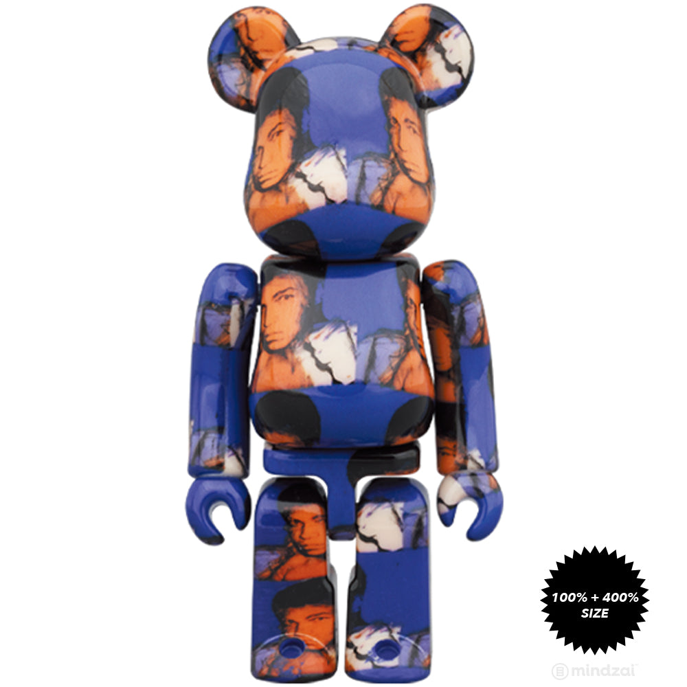 Andy Warhol Muhammad Ali 100% + 400% Bearbrick by Medicom Toy
