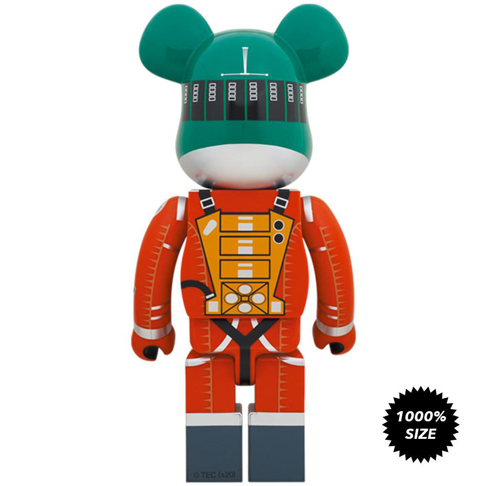 2001: A Space Odyssey Green Orange Spacesuit 1000% Bearbrick by Medicom Toy