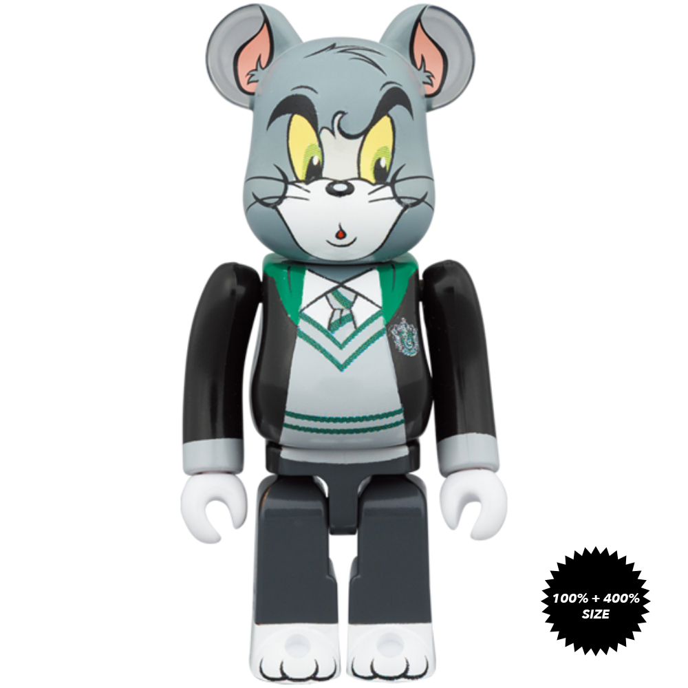 Tom & Jerry in Hogwarts House Robes 100% + 400% 2-Pcs Bearbrick Set by Medicom Toy