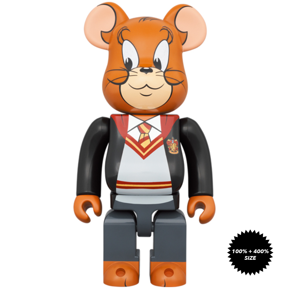Tom & Jerry in Hogwarts House Robes 100% + 400% 2-Pcs Bearbrick Set by Medicom Toy