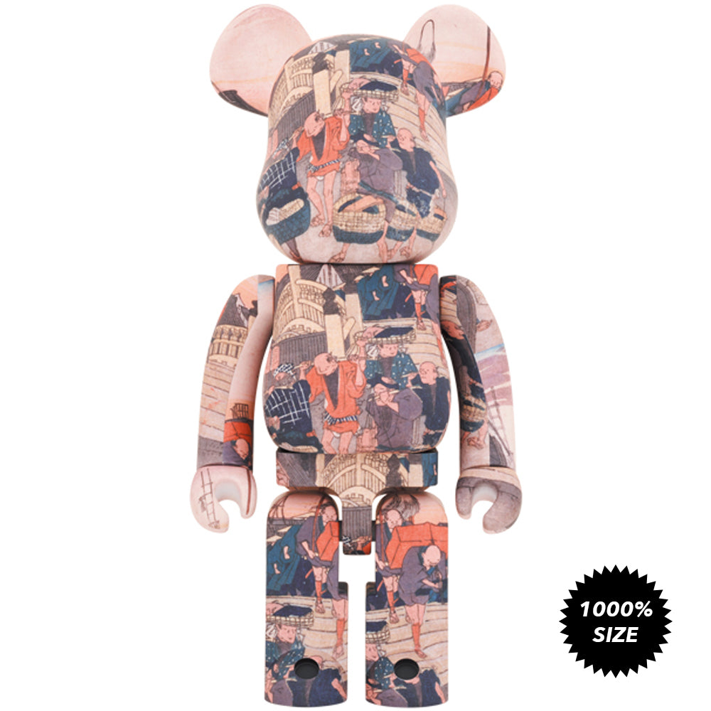 Utagawa Hiroshige "The 53 Stations of the Tokaido-Nihonbashi" 1000% Bearbrick by Medicom Toy