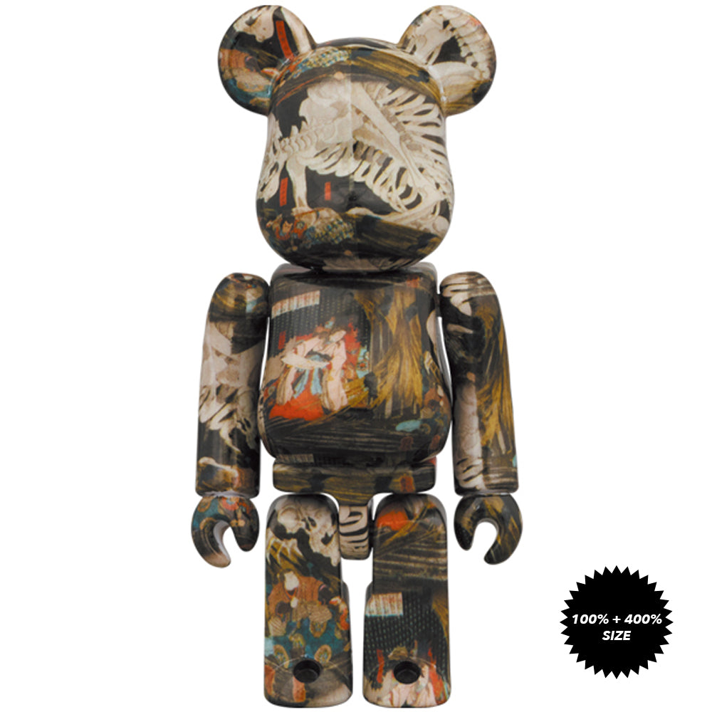 Utagawa Kuniyoshi The Haunted Old Palace At Soma 100% + 400% Bearbrick Set by Medicom Toy