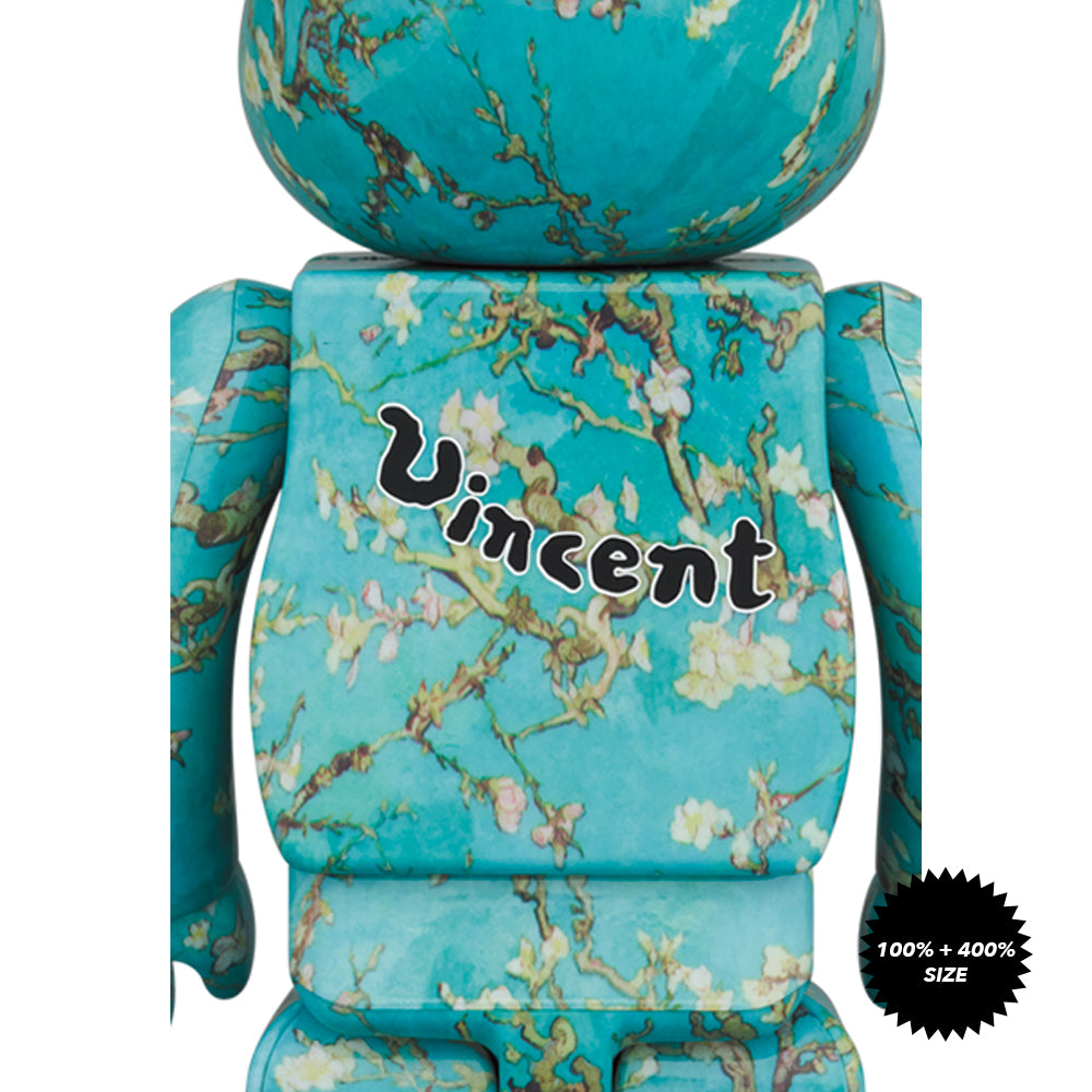 Van Gogh Almond Blossoms 100% + 400% Bearbrick Set by Medicom Toy