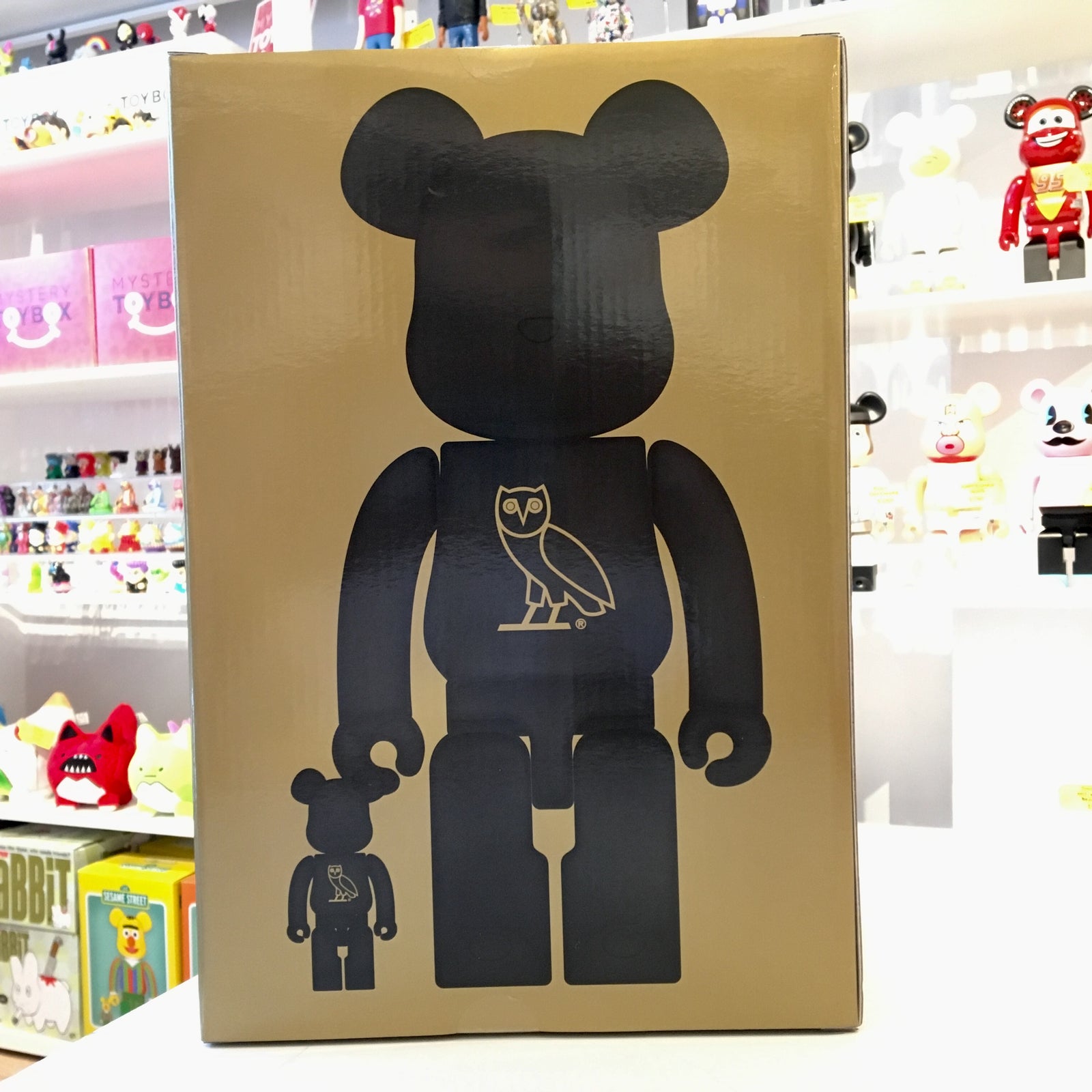 OG OWL 400% Bearbrick by OVO x Medicom Toy