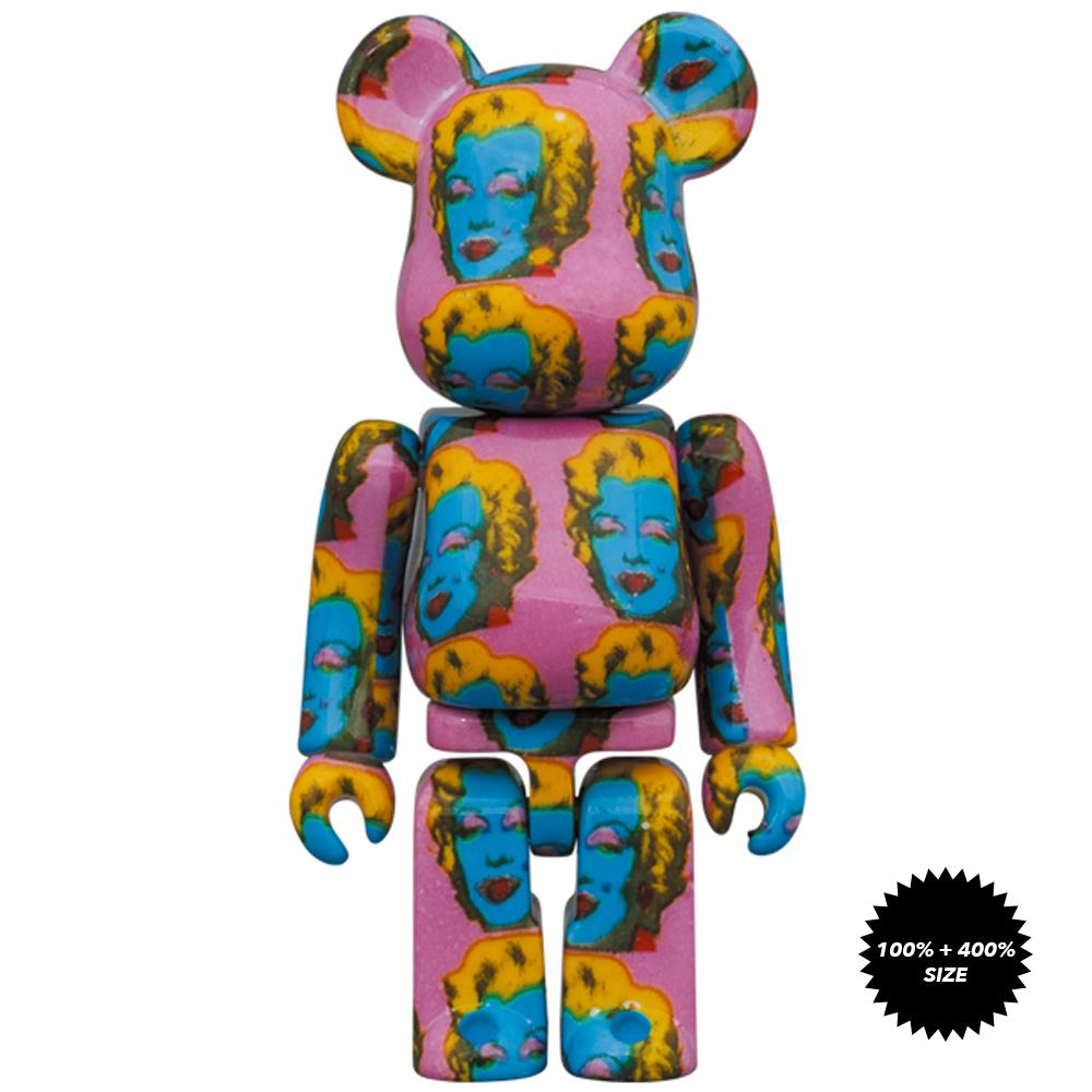 Andy Warhol Marilyn Monroe #2 100% + 400% Bearbrick Set by Medicom Toy x Warhol