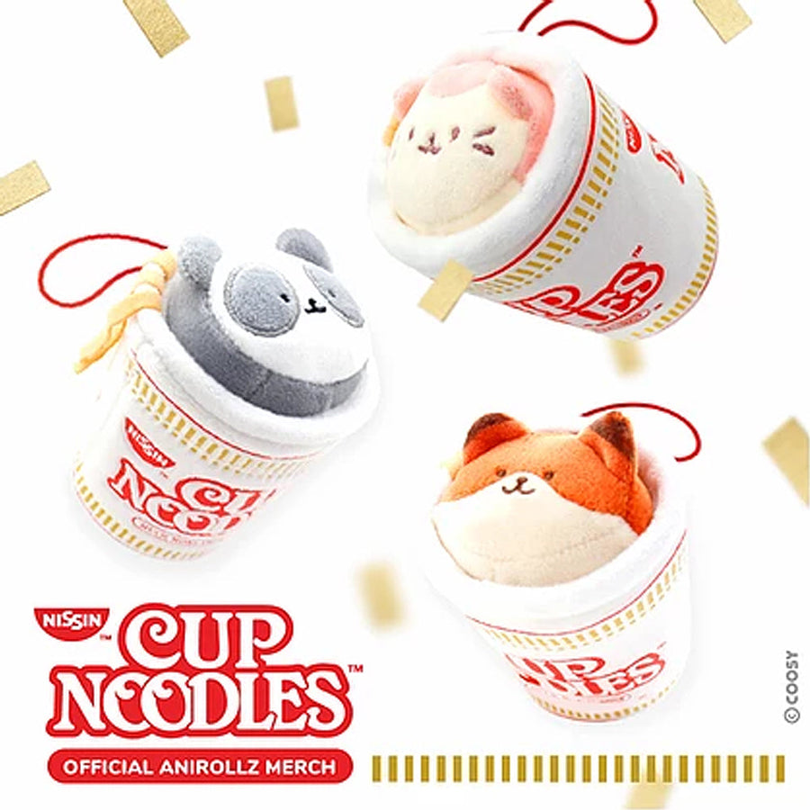 Anirollz Cup Noodles Kittiroll Plush Keychain (Mini)