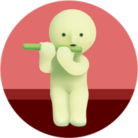 Playing Flute - Smiski Living Series by Dreams