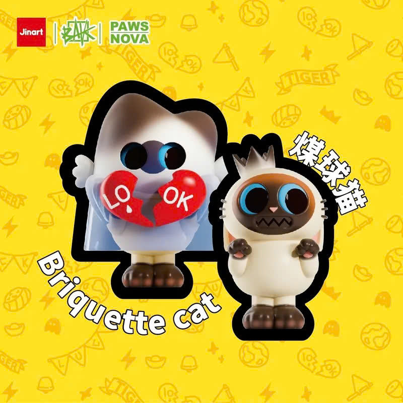 Briquette Cat - Ghost Cat Mini by PAWS NOVA & Jinart
