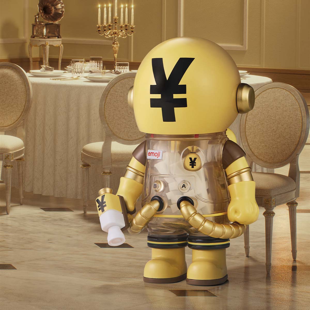 Mega Space Molly 100% × emoji Series by POP MART