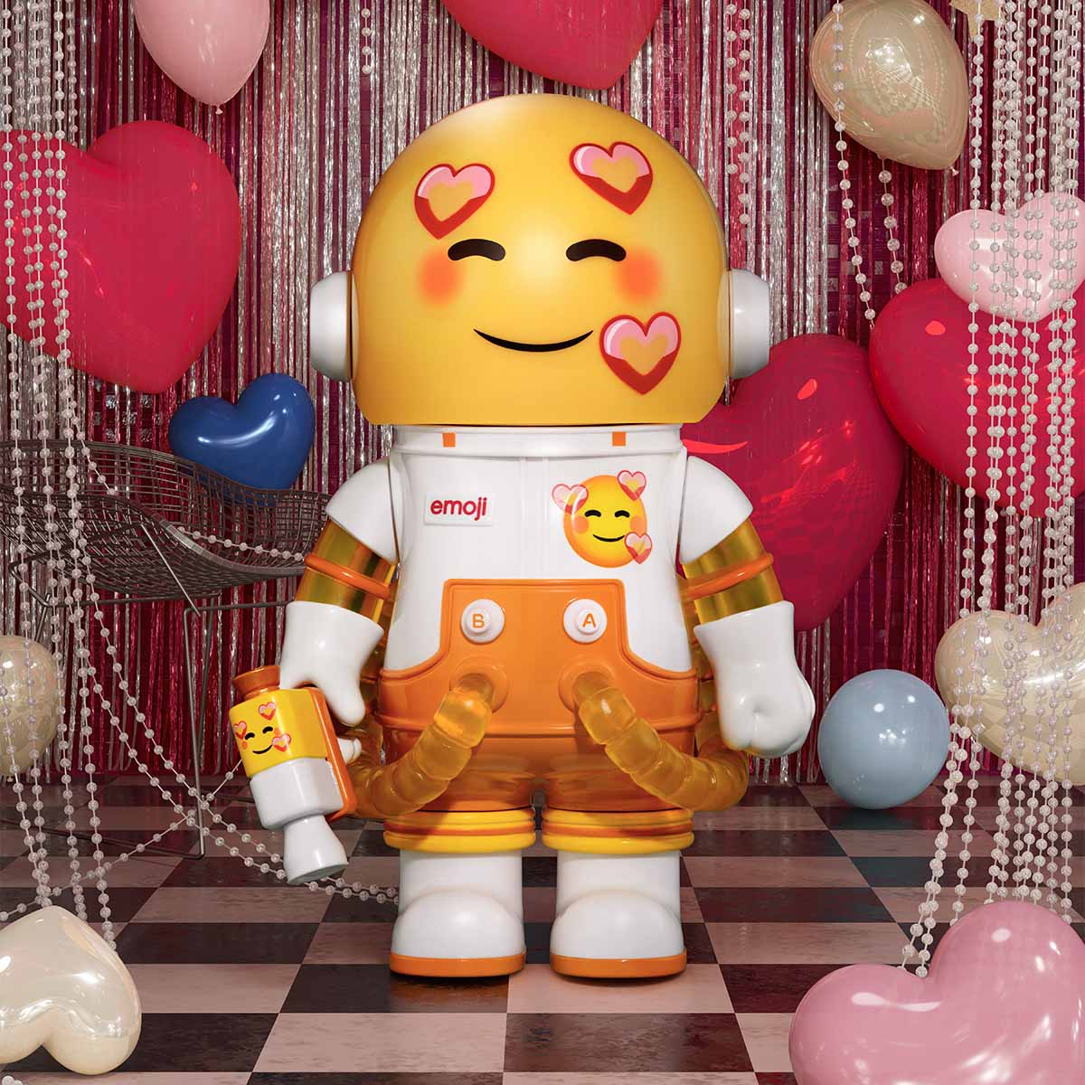 Mega Space Molly 100% × emoji Series by POP MART