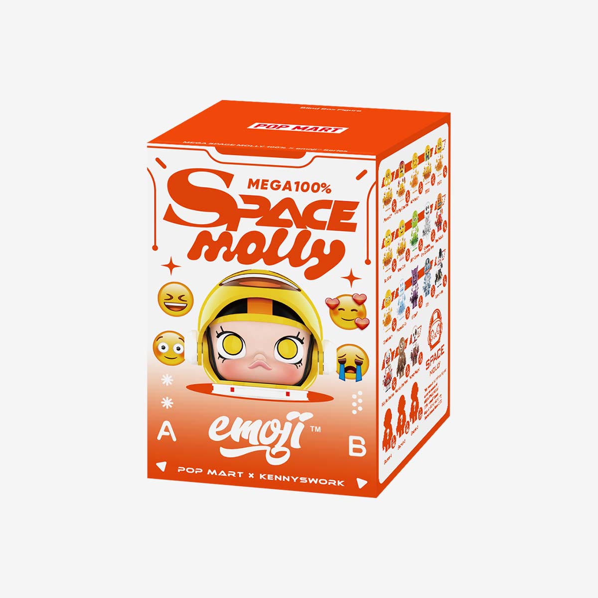 Mega Space Molly 100% × emoji Series by POP MART