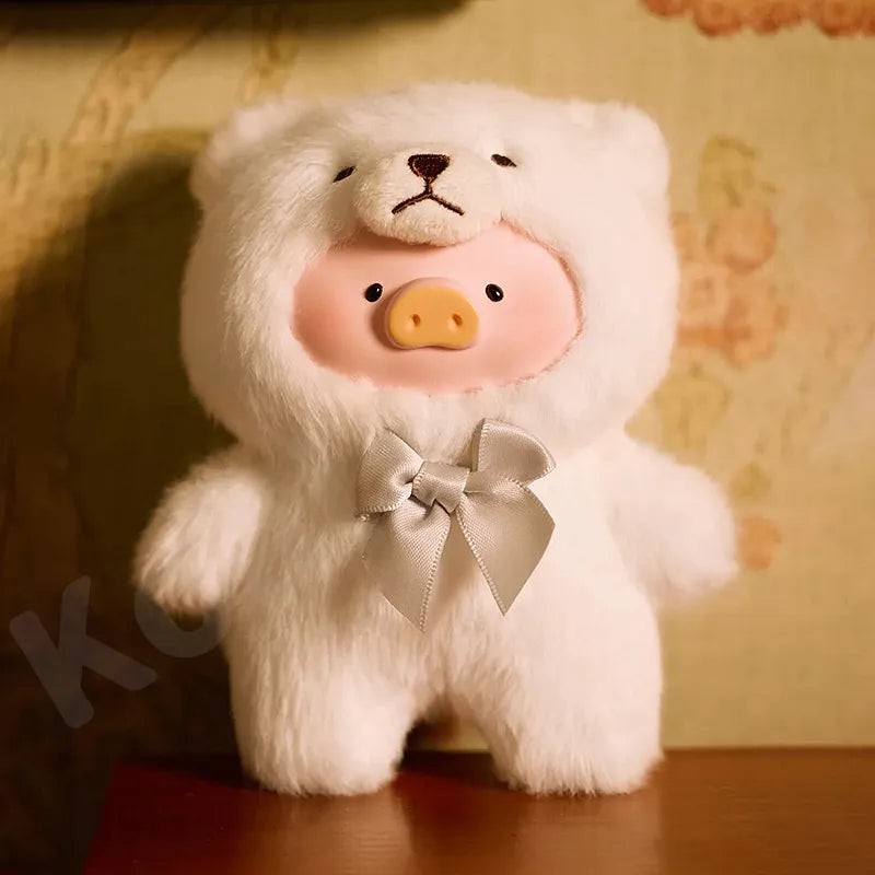 Perfect Teddy (White) - Lulu The Piggy Vintage Teddy Shop Vinyl Plush Pendant