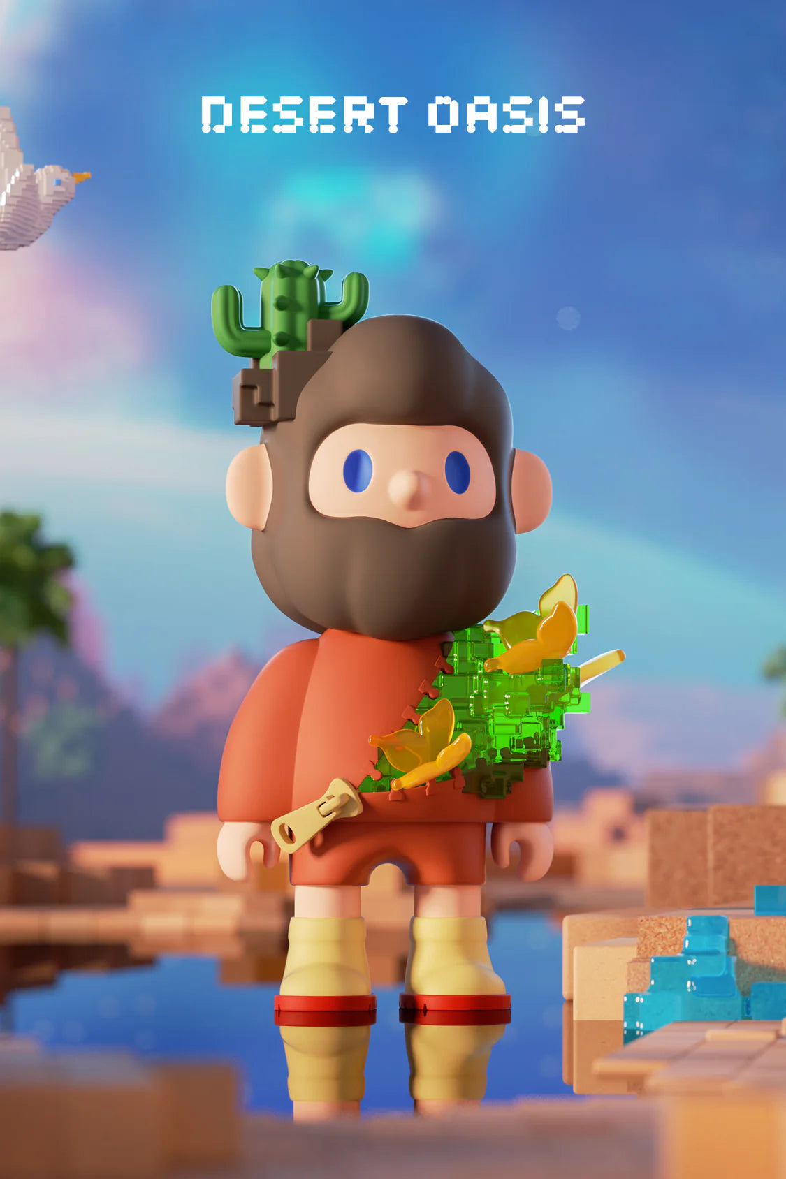 Desert Oasis - Farmer Bob Next Generation Pixel Universe Series by Finding Unicorn