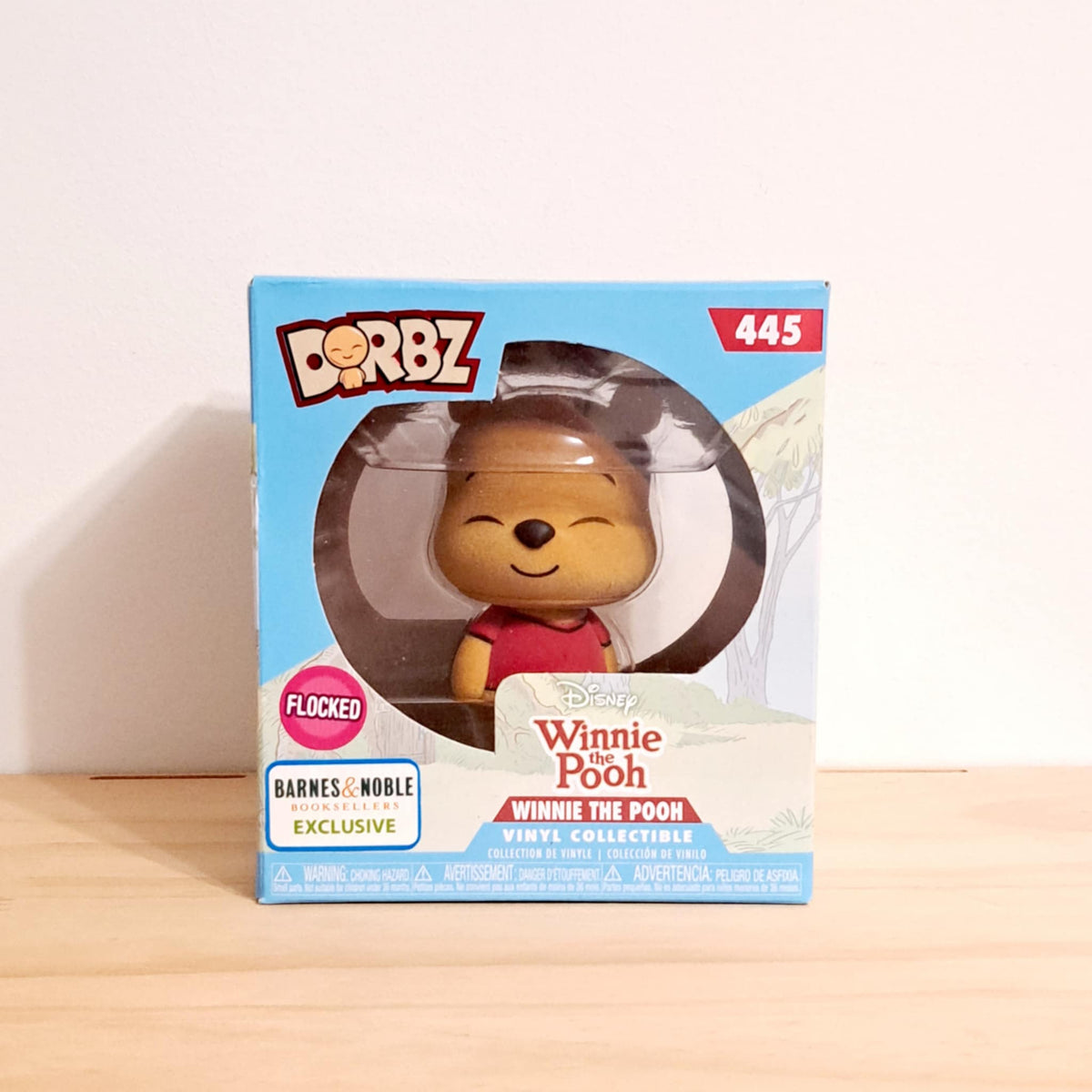 #445 Winnie The Pooh (Flocked, Barnes & Noble Exclusive) - Disney Winnie The Pooh Dorbz - Funko