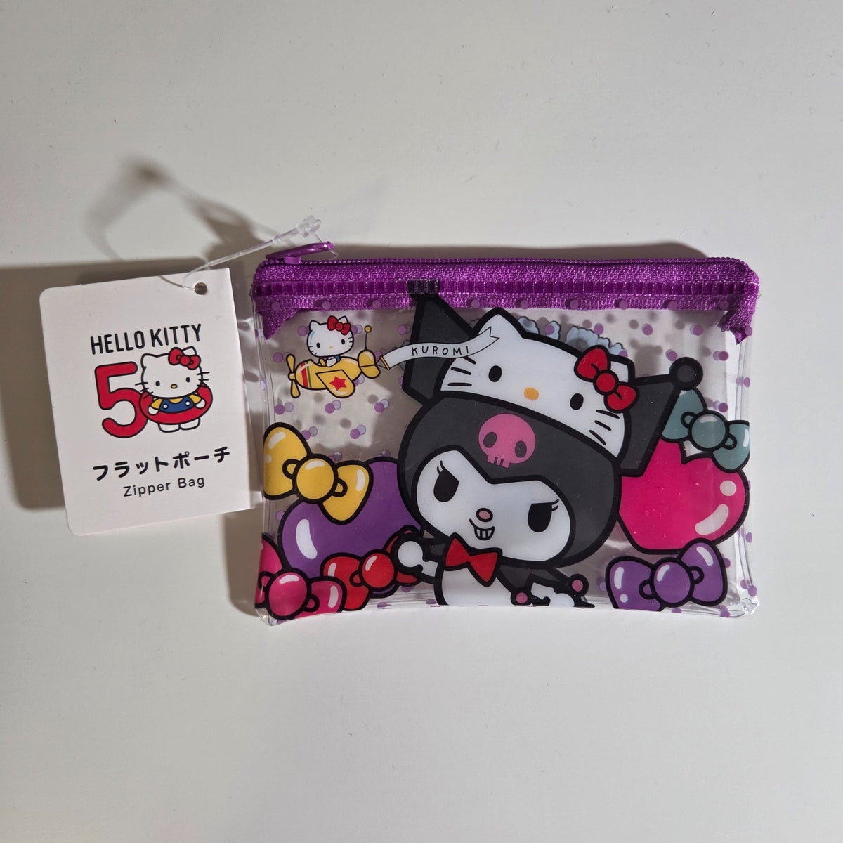 Kuromi - Hello Kitty 50th Anniversary Zipper Pouch - Sanrio