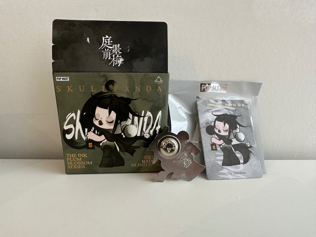 The Bamboo - SKULLPANDA The Ink Plum Blossom Series-Badge by POP MART - 2