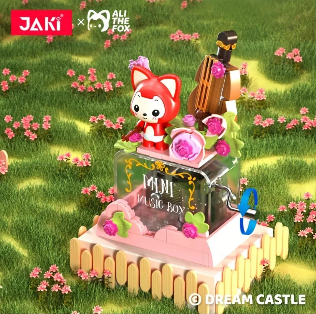 JAKI Fox - Building Block Music Box (Rose) - 1