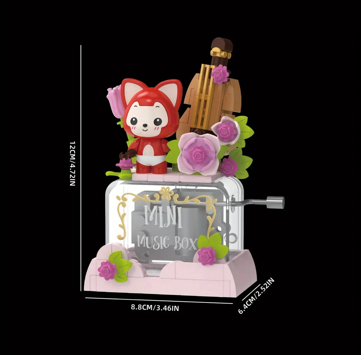 JAKI Fox - Building Block Music Box (Rose) - 3