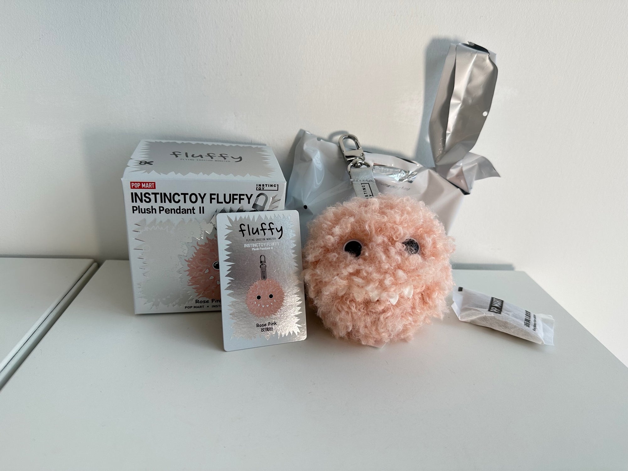 Rose Pink - INSTINCTOY FLUFFY Plush Pendant II by POP MART Rose Pink - INSTINCTOY FLUFFY Plush Pendant II by POP MART