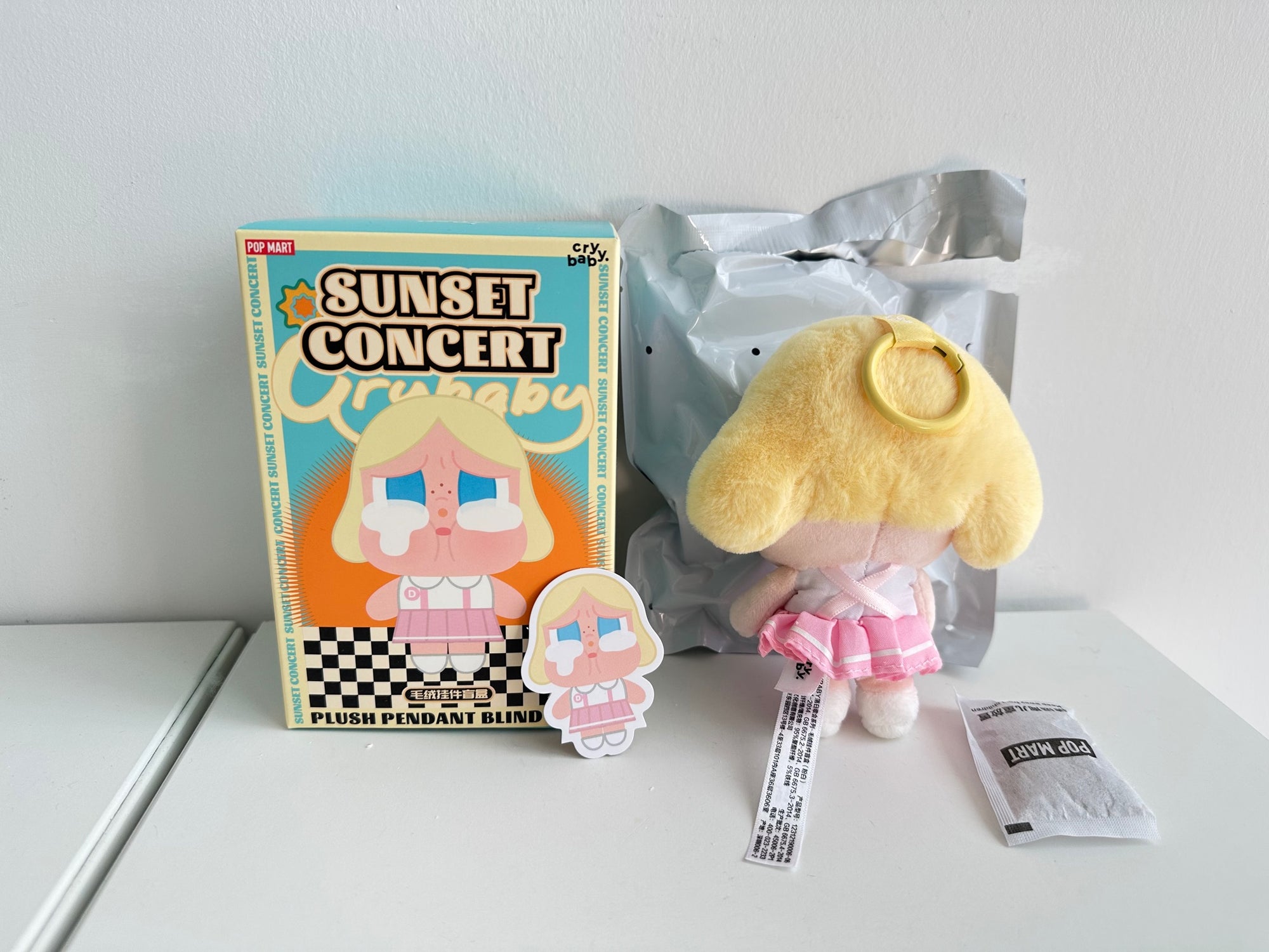 Pink White - CRYBABY Sunset Concert Series-Plush Pendant by POP