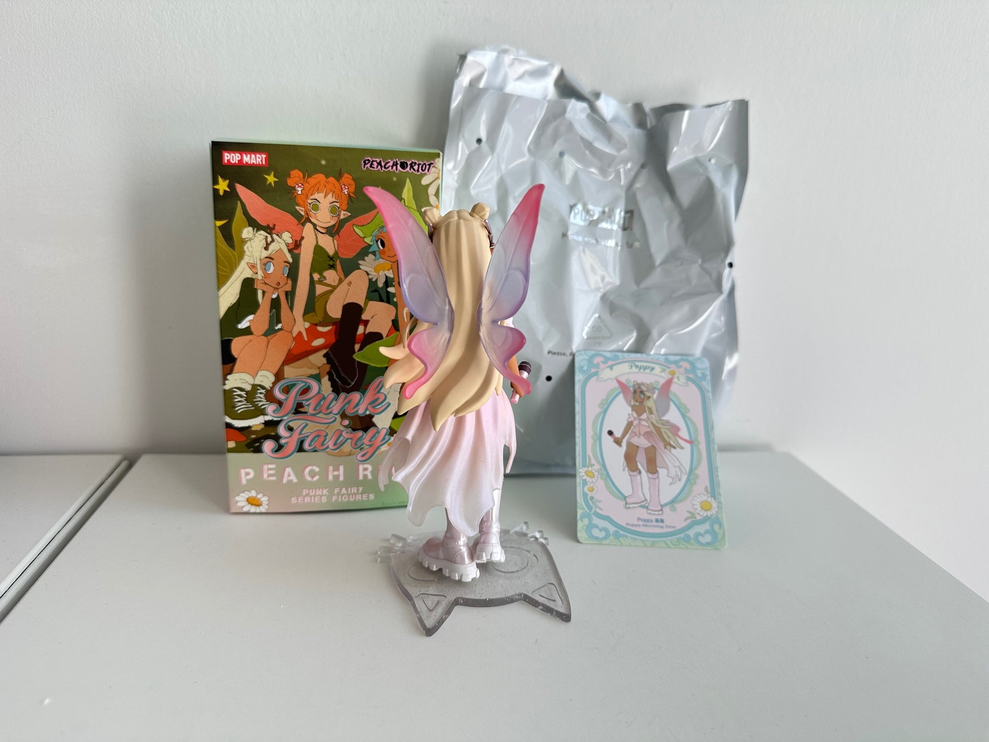 桃花鳥 春芒 オブジェ フィギュア POPPY MORNING DEW - Peach Riot Punk Fairy Series by POP MART