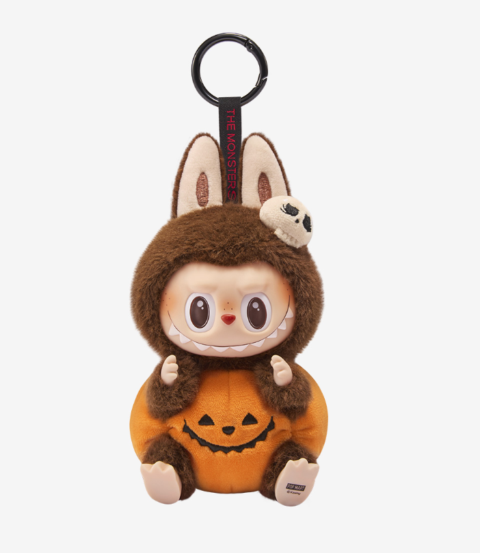 Labubu Happy Halloween Party Series-Sitting Pumpkin Vinyl Plush Pendant by POP MART - 1