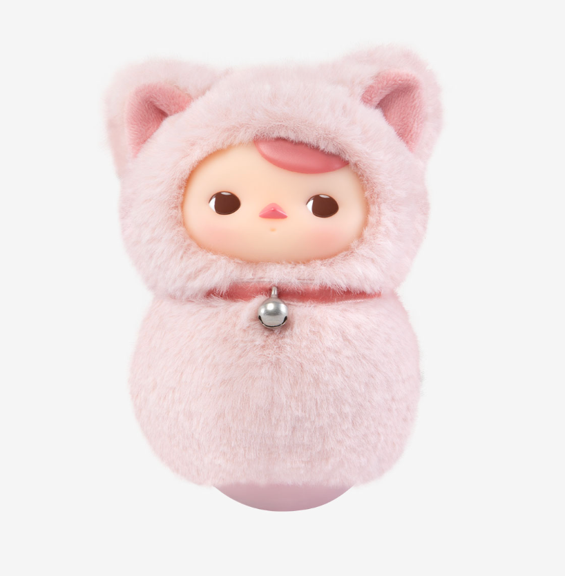 Pink Cat - PUCKY Roly-Poly Kitty Series Vinyl Plush by POP MART - 1