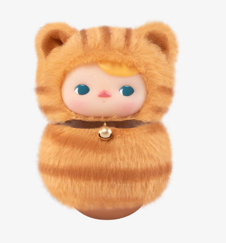 Red tabby - PUCKY Roly-Poly Kitty Series Vinyl Plush by POP MART - 1