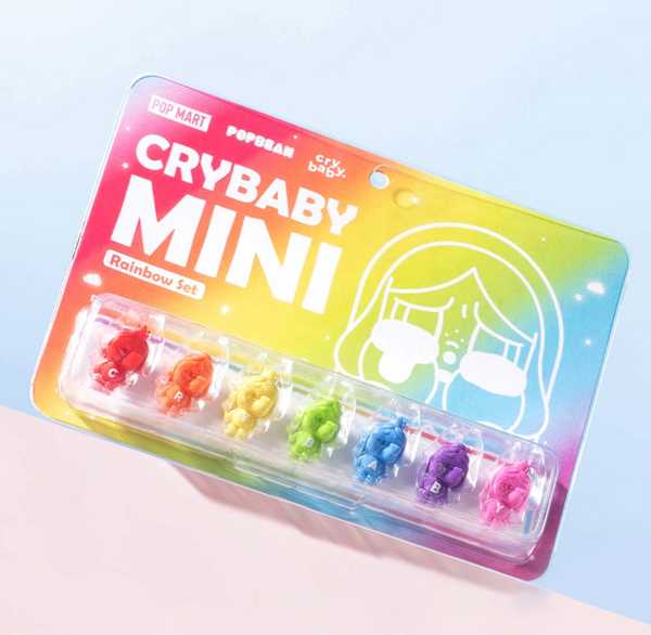 【正規品】POPCRYBABY セット売り MART シークレット付き！ Rainbow Set - POP BEAN CRYBABY MINI FIGURE by POP MART - Mindzai