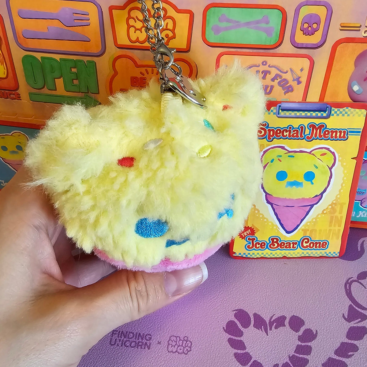 Ice Bear Cone - Strange Ghost Diner Plush Keychain - [F.UN] Shinwoo - 2