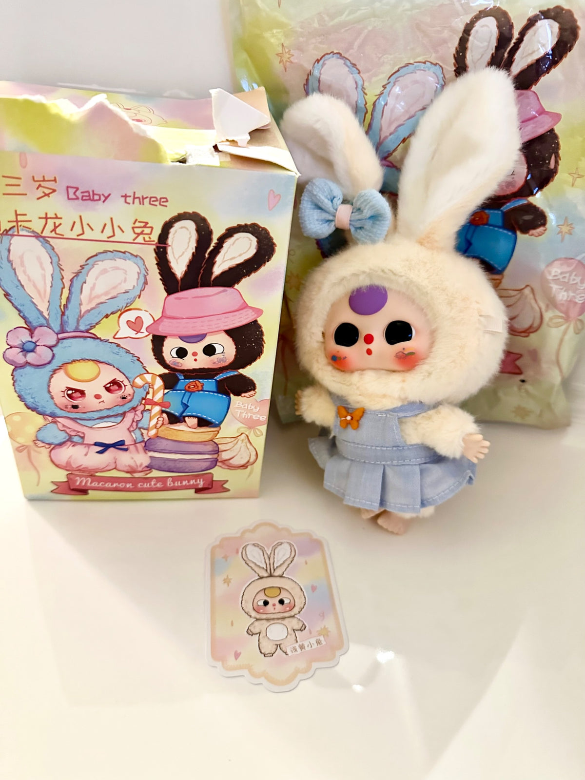 Macaron Cute Bunny Plush Series - Baby Three  - 1