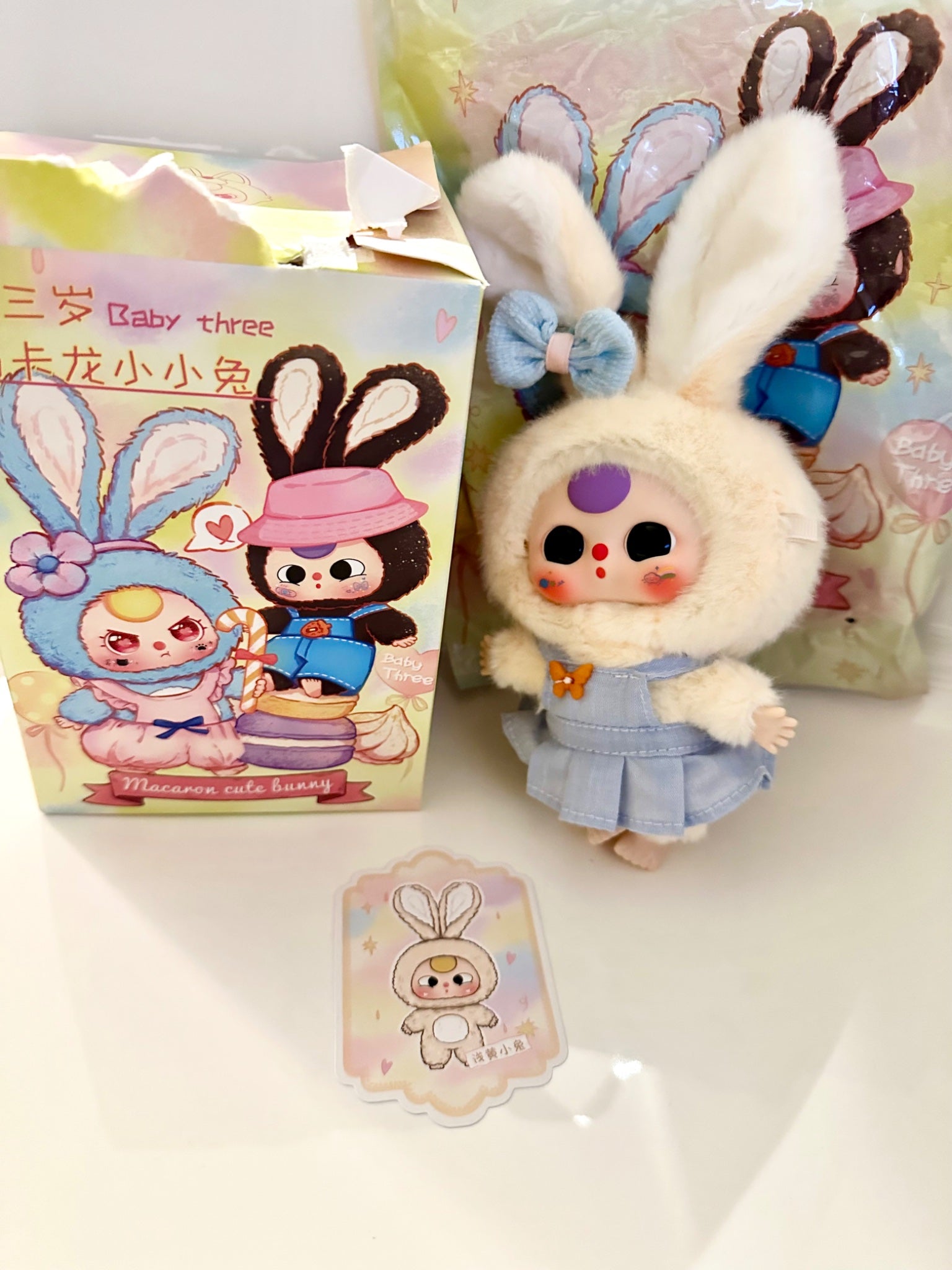 Macaron Cute Bunny Plush Series - Baby Three  - 1