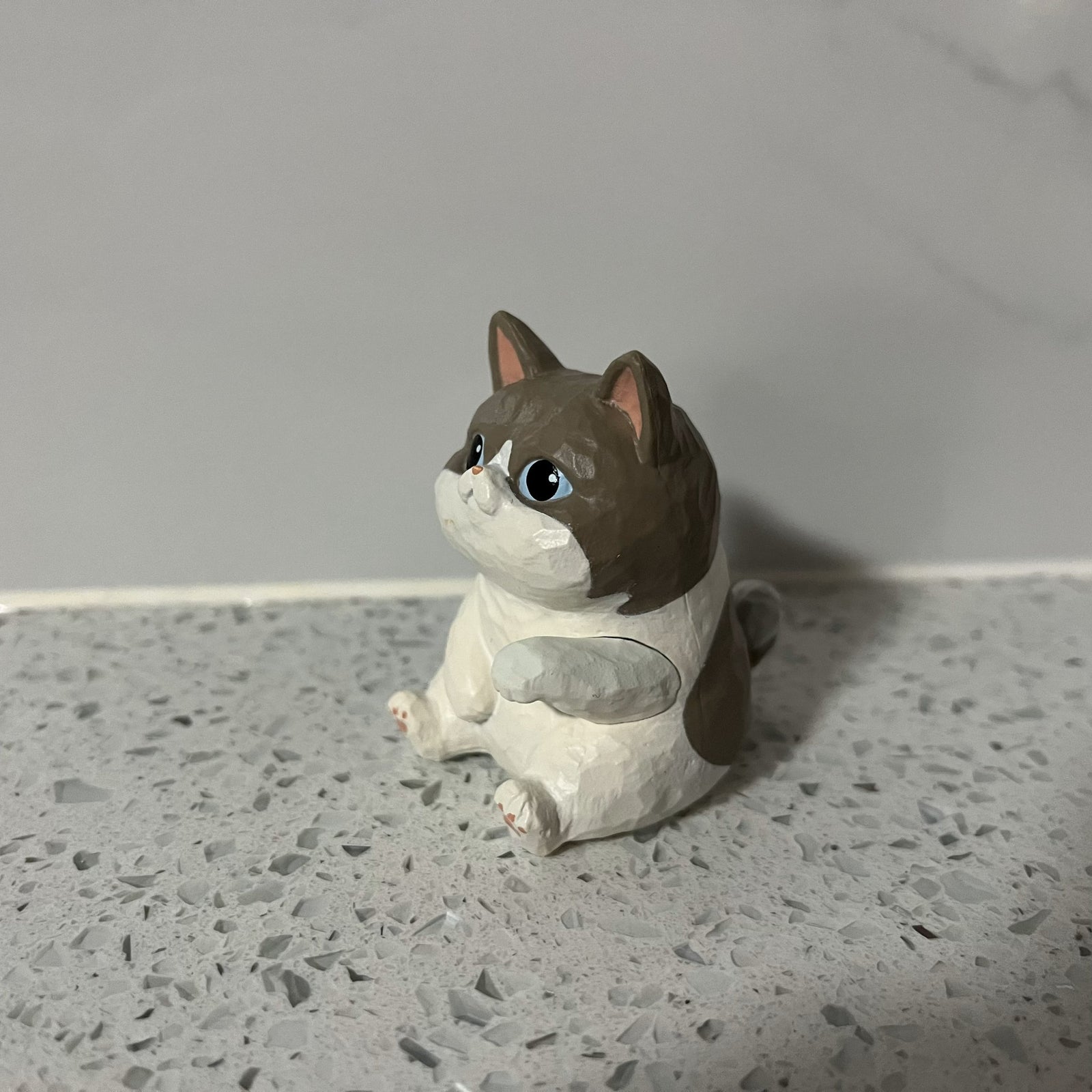 Grey and White Cat  -Jinart Woodcarving Animal Cats - 3