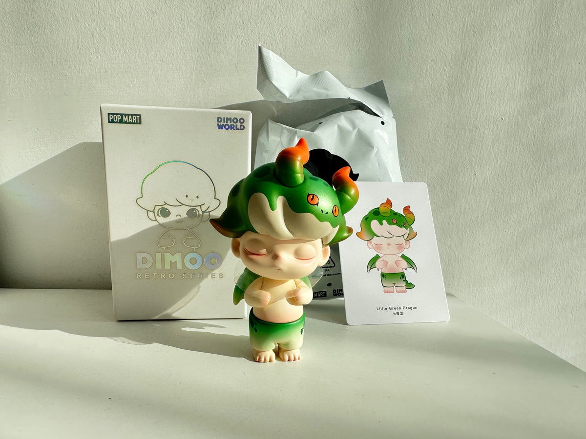 Little Green Dragon - DIMOO Retro Series Figures by POP MART  - 2