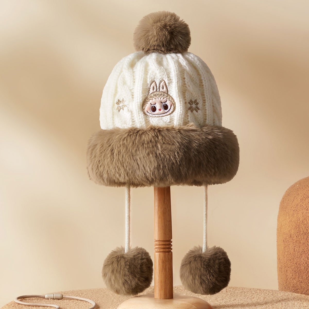 Warm Fluffy Holiday Series- LABUBU Plush Hat by POP MART - 1