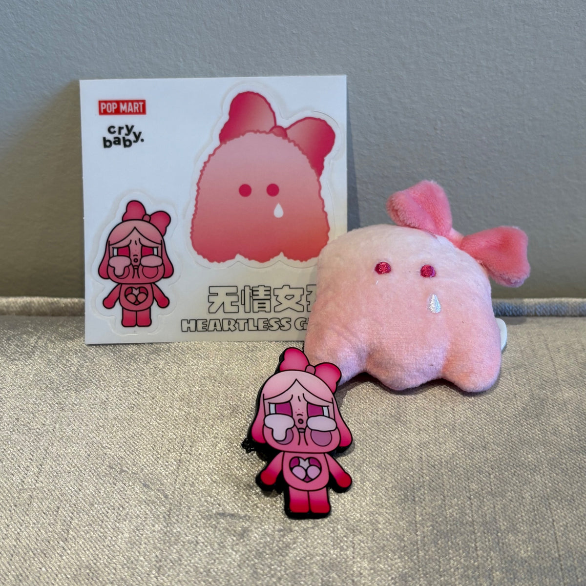 Heartless Girl - Cry Baby Crying Again Plush Badge by POP MART - 1