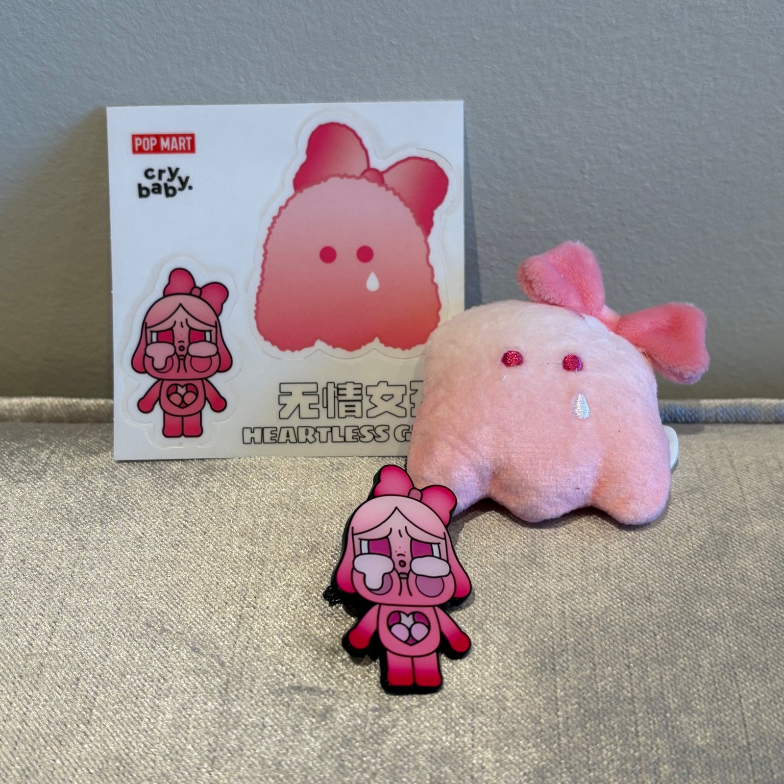 Heartless Girl - Cry Baby Crying Again Plush Badge by POP MART - 1
