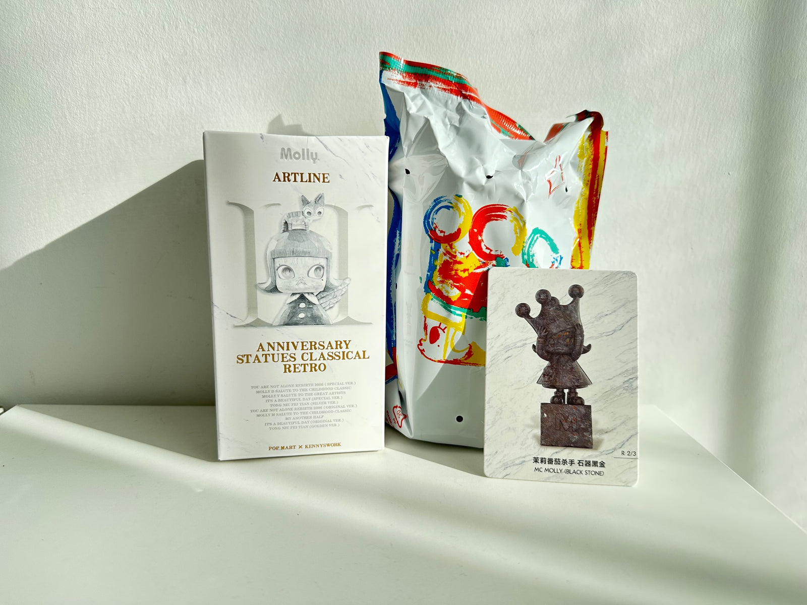 MC MOLLY (BLACK STONE) (Secret 2)- MOLLY Anniversary Statues Classical Retro 2 Series Figures by POP MART - 1