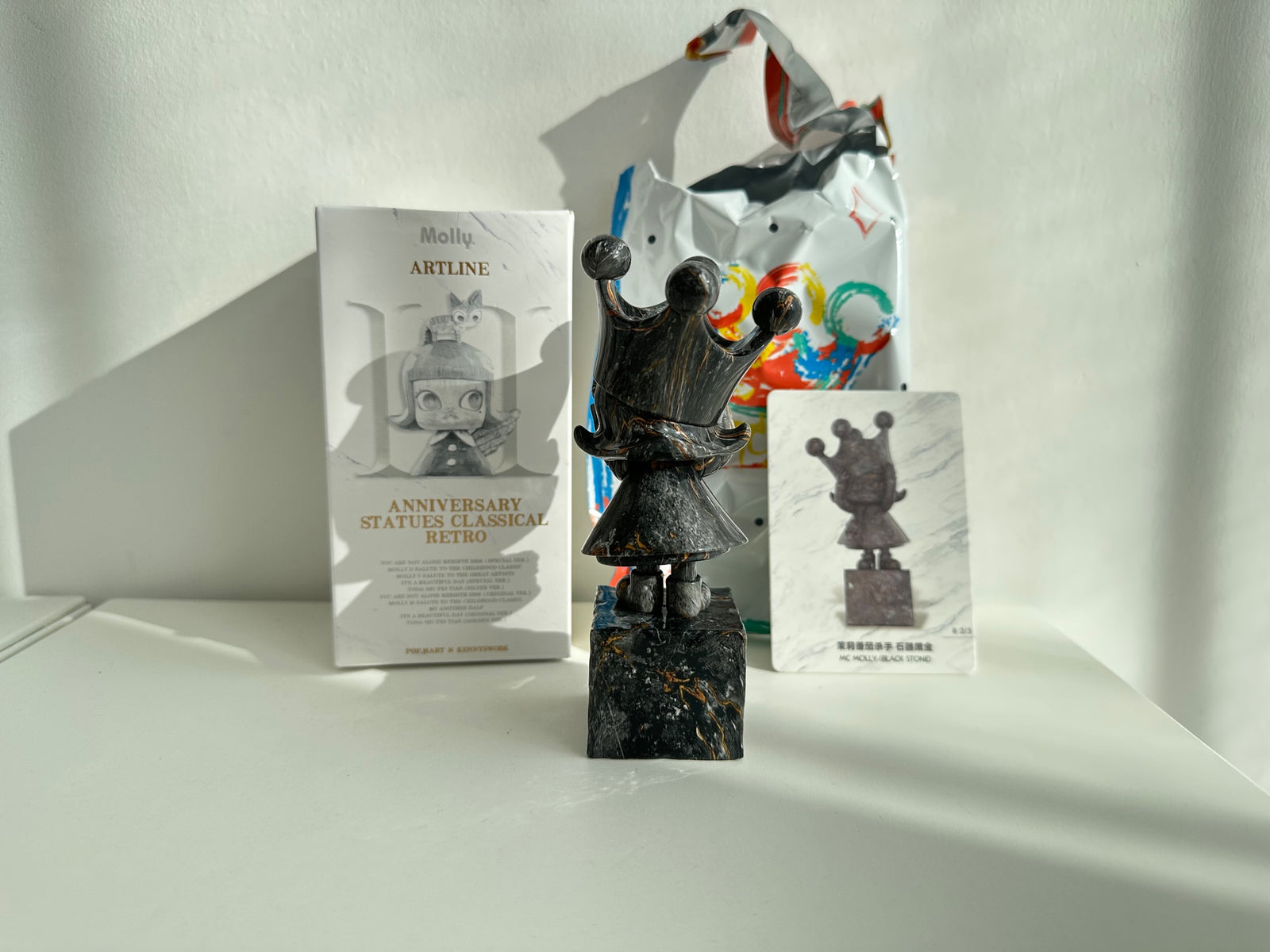 MC MOLLY (BLACK STONE) (Secret 2)- MOLLY Anniversary Statues Classical Retro 2 Series Figures by POP MART - 1