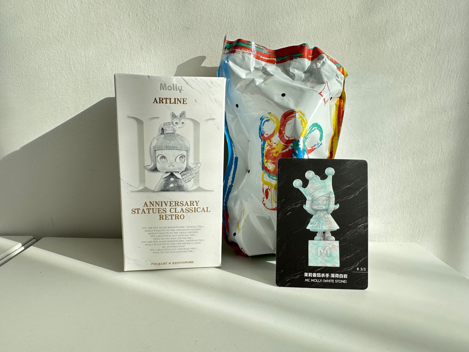 MC MOLLY (WHITE STONE) (Secret 3)- MOLLY Anniversary Statues Classical Retro 2 Series Figures by POP MART - 1