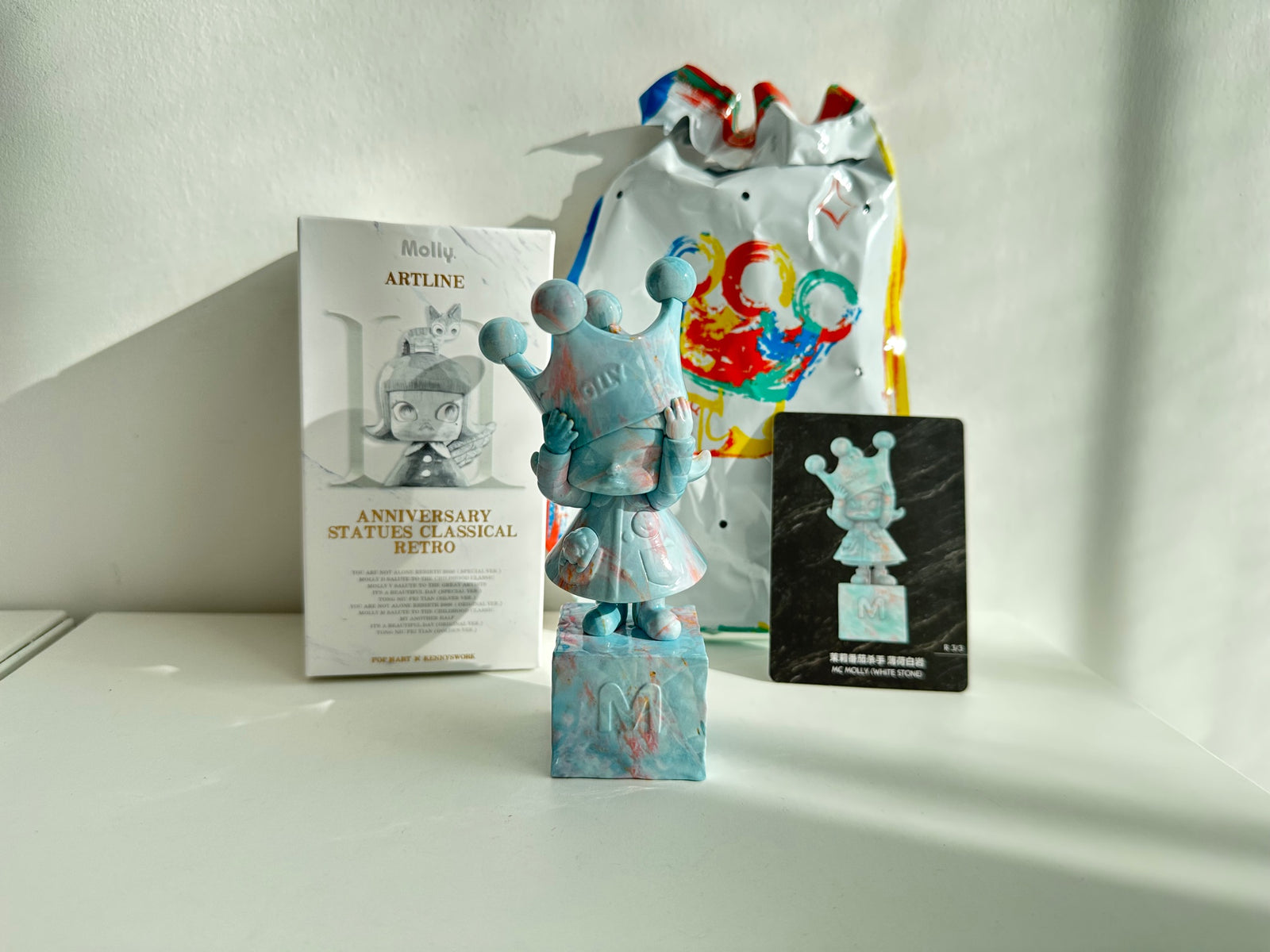 MC MOLLY (WHITE STONE) (Secret 3)- MOLLY Anniversary Statues Classical Retro 2 Series Figures by POP MART - 1