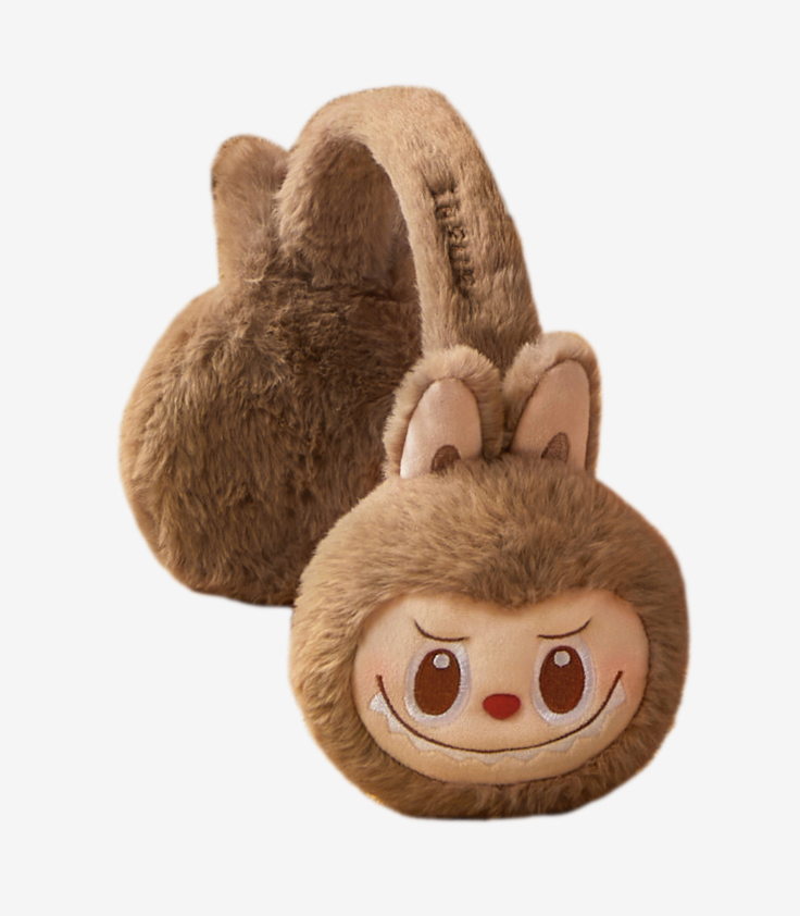 Warm Fluffy Holiday Series- LABUBU Plush Earmuffs - 3